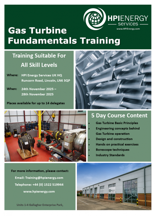 Gas turbine training flyer